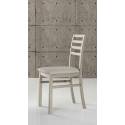 CAPODARTE SEDIA TROPEA WOODEN CHAIR WITH ECO-LEATHER SEAT