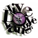 MODERN WALL CLOCK LIVE LOVE LAUGH