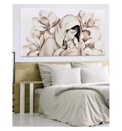 PINTDECOR CAPEZZALE MATERNITA' CON FIORI BEIGE