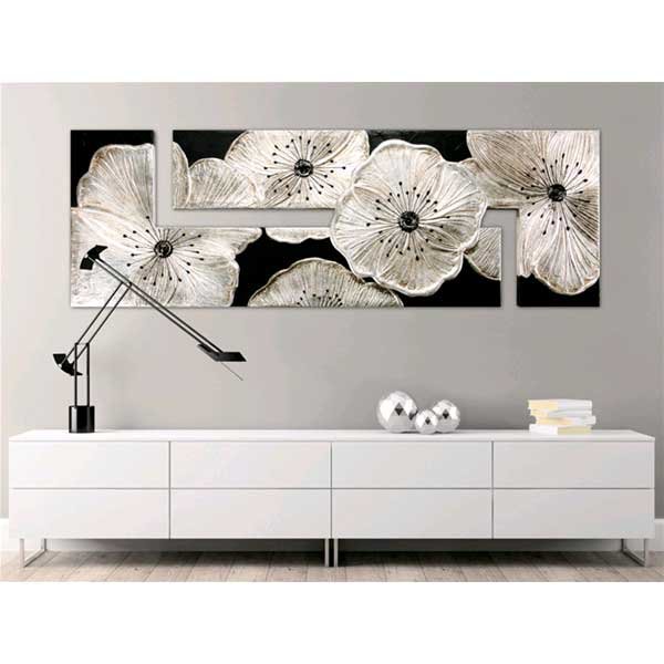 PINTDECOR QUADRO PETUNIA ARGENTO, quadro moderno due misure