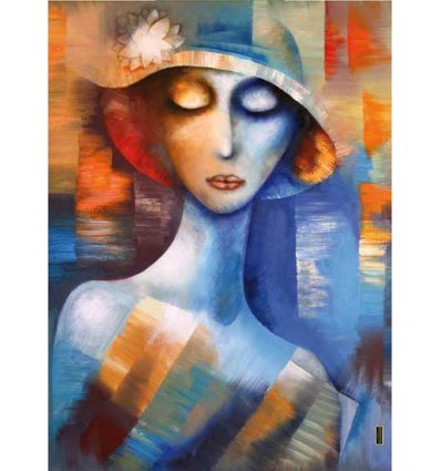 PINTDECOR QUADRO DONNA CON CAPPELLO