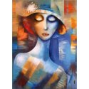 PINTDECOR QUADRO DONNA CON CAPPELLO