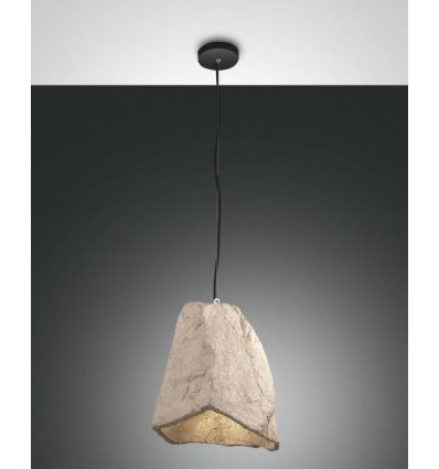 FABAS LUCE SUSPENSION LAMP ROCK E27 metal structure