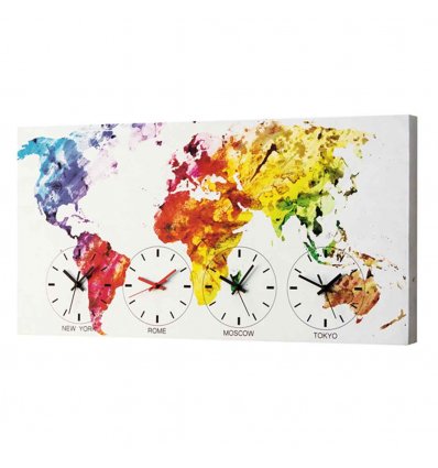 PINTDECOR QUADRO/OROLOGIO MODERNO GLOBE TIME