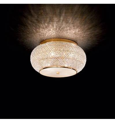 IDEAL LUX LAMPADA DA SOFFITTO PASHA' 6 LUCI ORO