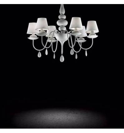 IDEAL LUX LAMPADARIO BLANCHE 6 LUCI