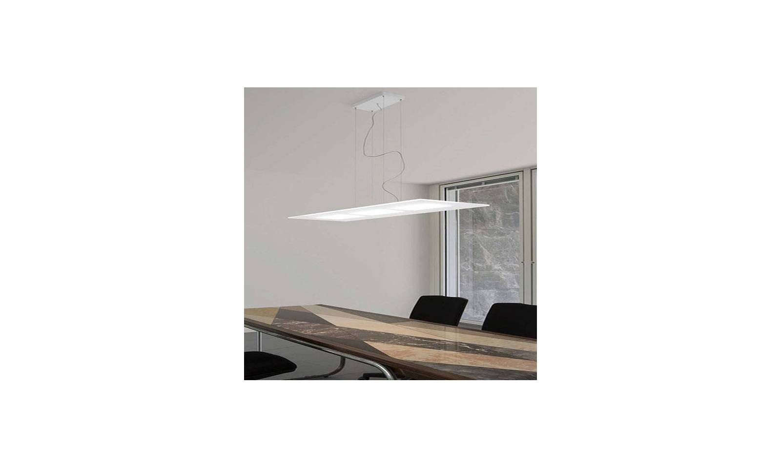 Linea light sospensione moderna led in metallo serie dublight